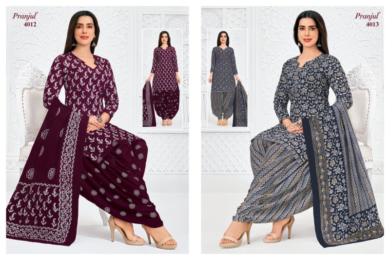 Priyanshi Vol 40 By Pranjul Printed Cotton Dress Material